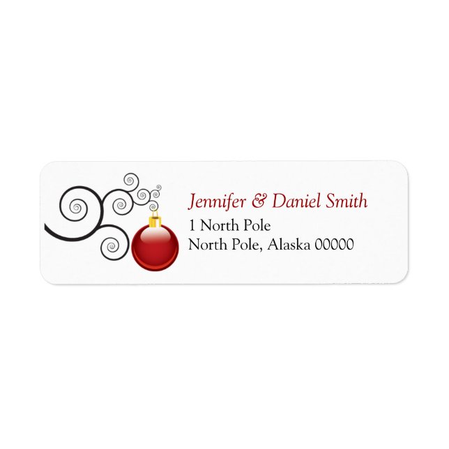 Stickers Étiquette de la carte de Noël Ornement de (Devant)