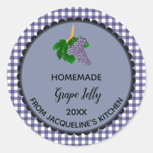 Stickers Étiquette En vichy Jelly raisin bleu modi
