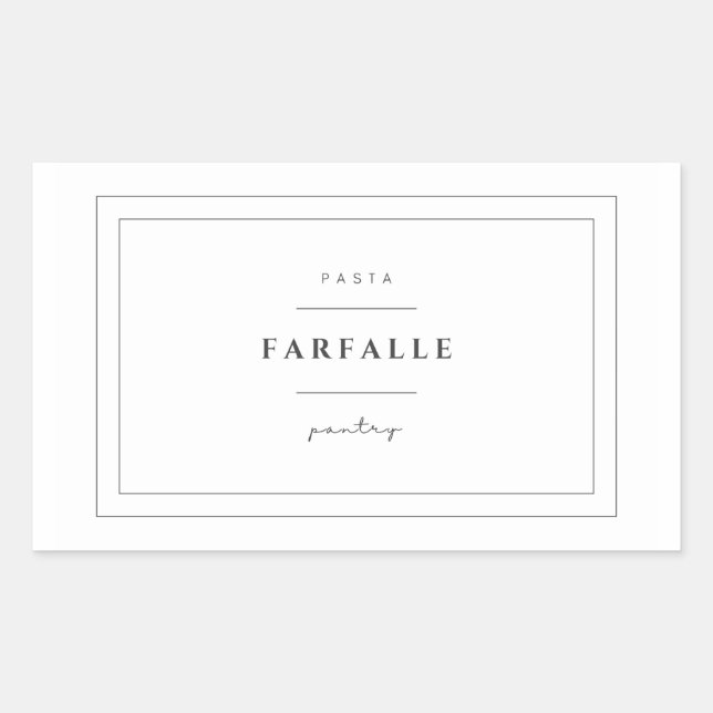 Stickers Étiquette Farfalle Pasta (Devant)