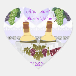 Stickers Étiquette mariage Vin POUR BOUTEILLES À V