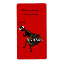 Stickers étiquette Plaques de livres dans les pant