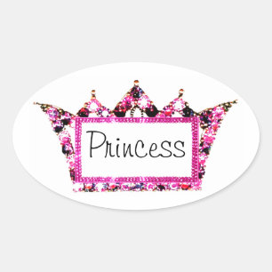 Stickers Étiquette "Princesse" Tiara