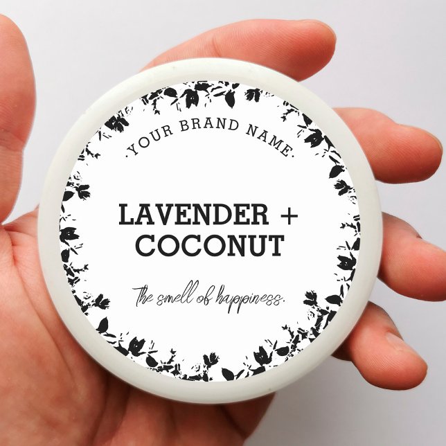 Stickers Étiquette produit bougie blanc (Créateur téléchargé)