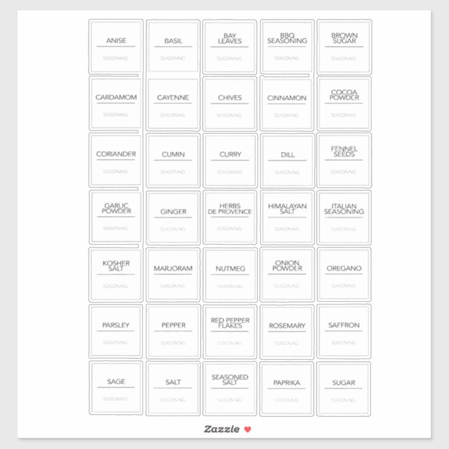 Stickers Étiquettes (Feuille)