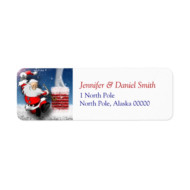 Stickers Étiquettes de adresse de Noël (Devant)