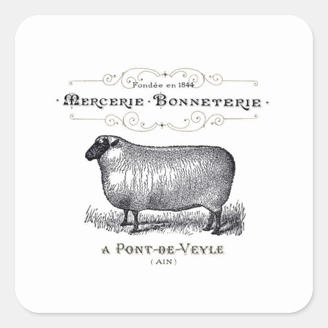 Stickers européens "Vieux Monde" - Moutons (Devant)