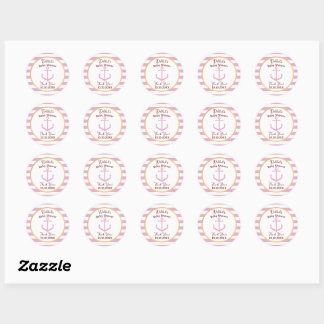 Stickers Événement Bébé rose - Baby shower
