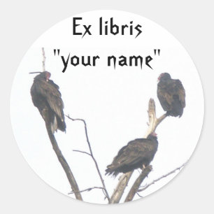 Stickers Ex Libris Buzzards à Customiser