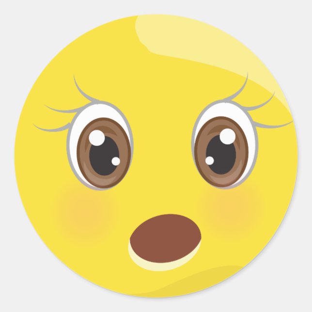 Stickers Face Emoji Suprisé (Devant)