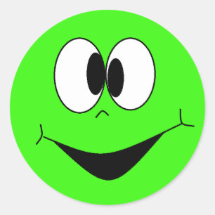Stickers Face Lime Green Silly Googlie Eyes