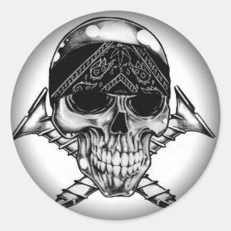 Stickers Fade to Black Round