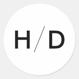 Stickers Faire-part de mariage Monogramme moderne 