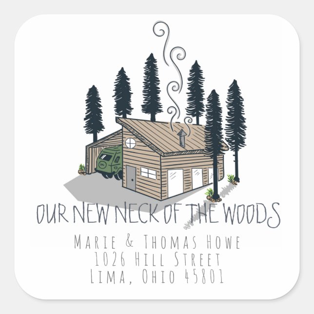 Stickers Faire-part mobiles | Cou des Bois (Devant)