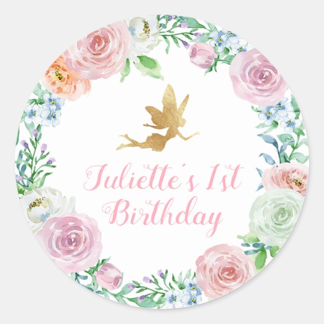 Stickers Fairy Party, Stickers Fairy Birday (Devant)