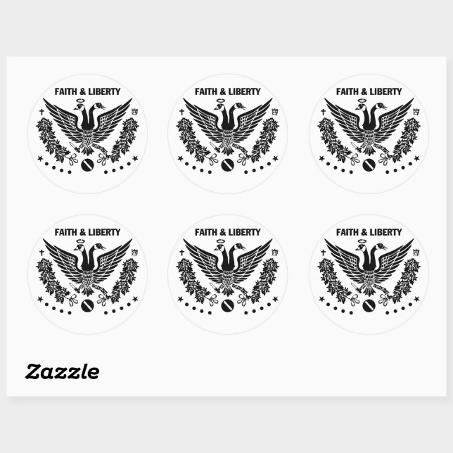Stickers Faith & Liberty (Feuille)