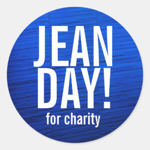 Stickers Faux Blue Texture Jean Day