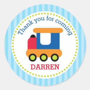 Stickers Faveur Train (Garçons Anniversaire)