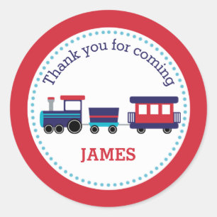 Stickers Faveur Train (Garçons Anniversaire Marine