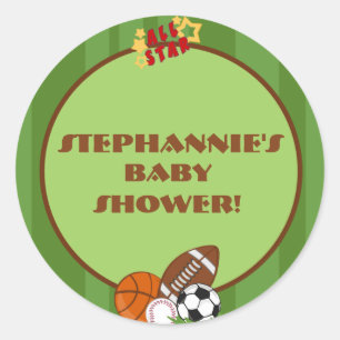 Stickers Favor 20 - 1,5" Vert étoile