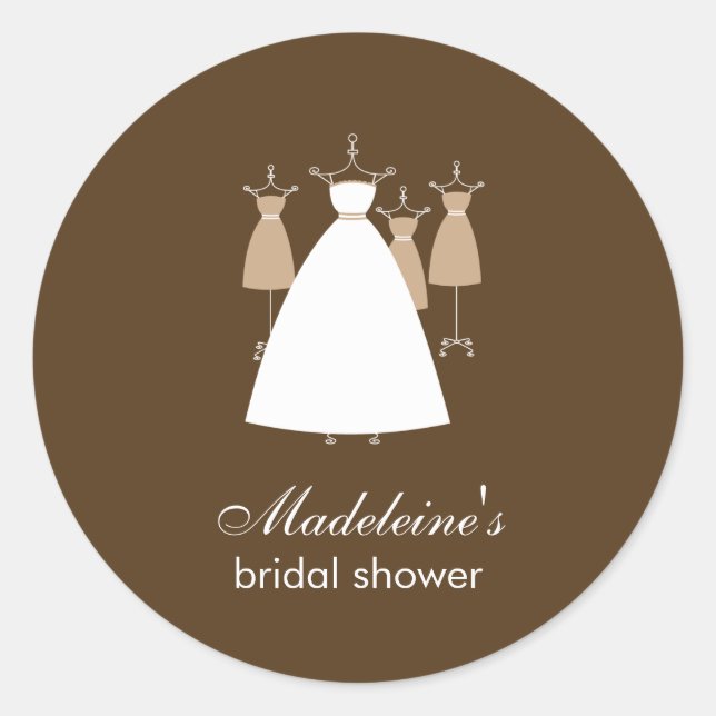 Stickers Favor Gowns - Latte (Devant)