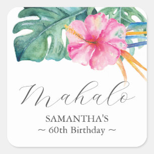 Stickers Favor personnalisés 60e anniversaire