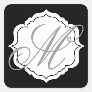 Stickers Favoris pour lunogramme noir, blanc