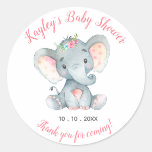 Stickers Favour Personnalisé Elephant