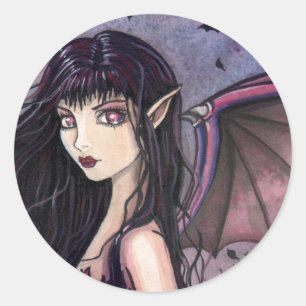 Stickers Fée Vampire Petite Fille de chaume