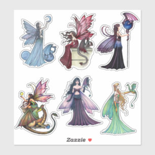 Stickers fées avec dragons par Molly Harrison