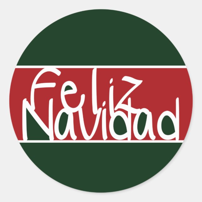 Stickers Feliz Navidad ou joints d'enveloppe (Devant)