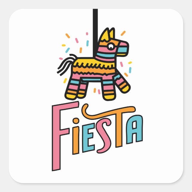 Stickers festifs Fiesta Piñata colorés (Devant)