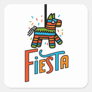 Stickers festifs Fiesta Piñata colorés