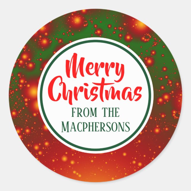 Stickers Festive Fractal Christmas (Cercle Vert) (Devant)