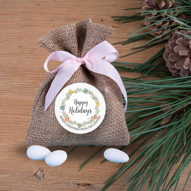 Stickers Festive Wreath Happy Holidays (Créateur téléchargé)