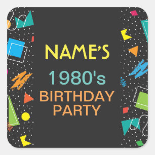 Stickers fête d'anniversaire 1980's 80's 80's 80 É