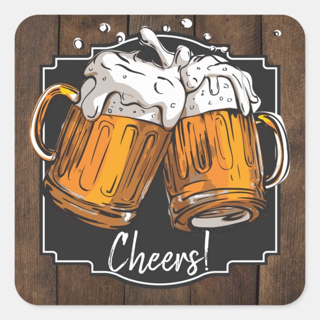 Stickers fête d'anniversaire pour la bière et la b (Devant)