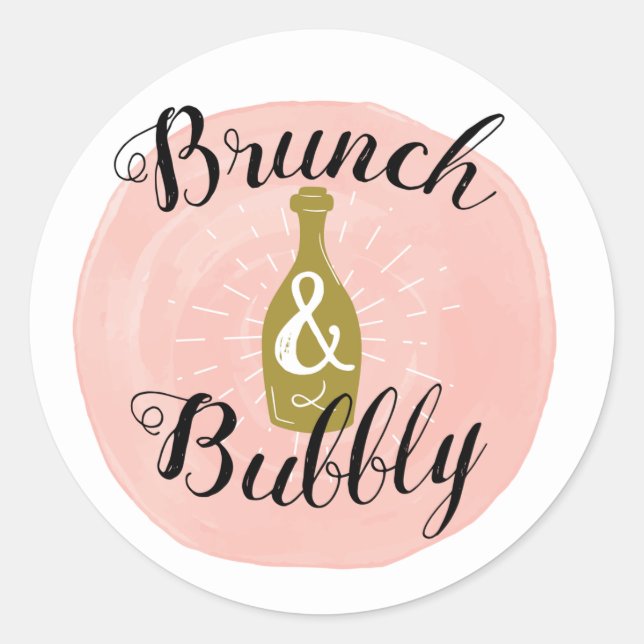 Stickers Fête des mariées Brunch et Bubbly (Devant)