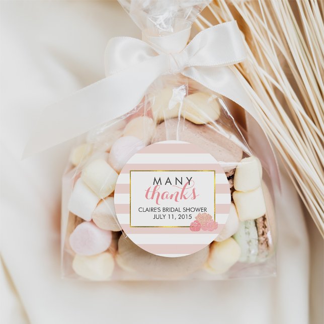 Stickers Fête des mariées Favoriser | Bande rose e (Créateur téléchargé)