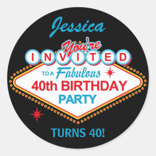 Stickers Fête du 40e anniversaire de Las Vegas