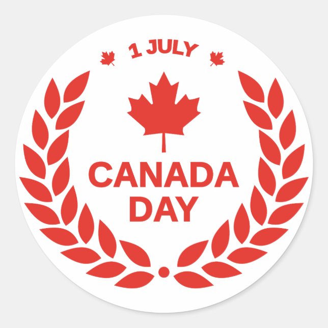 Stickers fête du Canada 1er juillet (Devant)