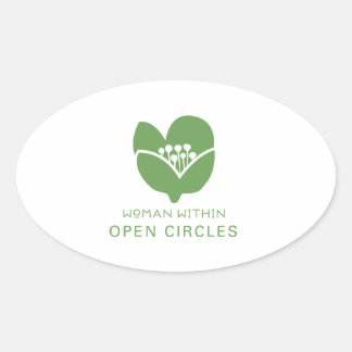Stickers feuille Femme dans les cercles ouverts