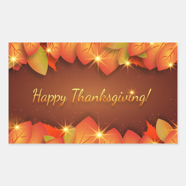 Stickers Feuilles bon thanksgiving (Devant)