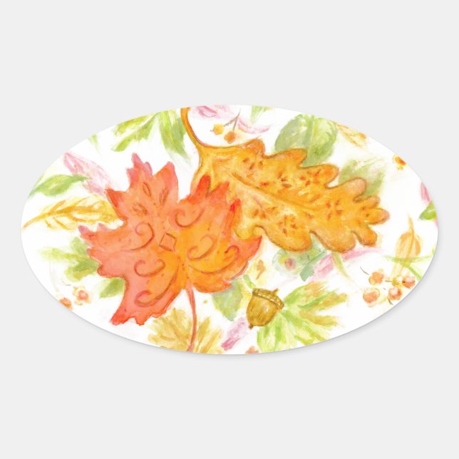 Stickers Feuilles d'automne élégant (Devant)