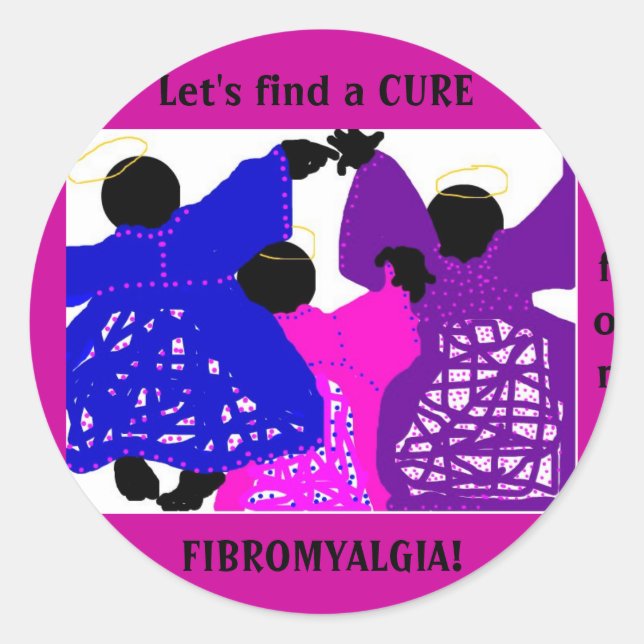 Stickers/Fibromyalgie Runder Aufkleber (Vorderseite)