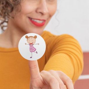 Stickers Fille Joyeuse