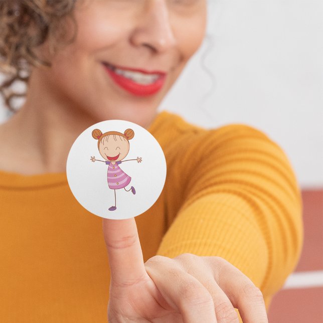 Stickers Fille Joyeuse (Créateur téléchargé)