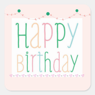 Stickers Fille Joyeux anniversaire