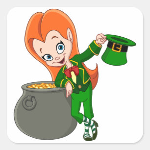 Stickers fille Leprechaun