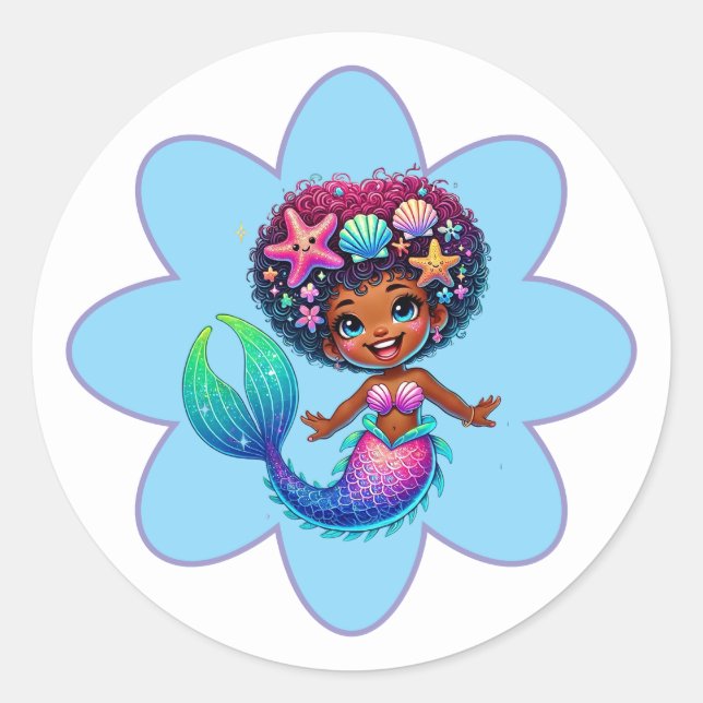 Stickers Fille Sirène (Devant)