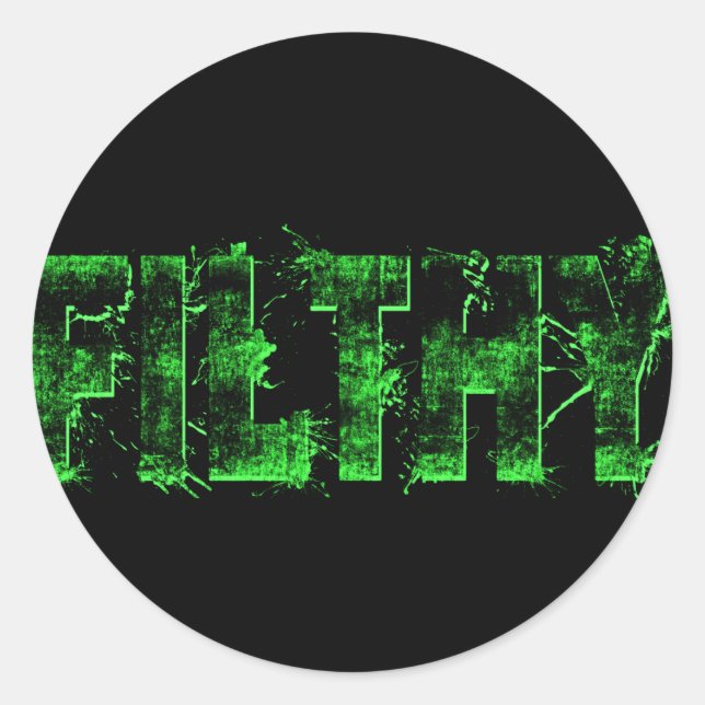 Stickers 'Filthy' Lime (Devant)